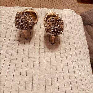 Badgley Mischka Pink Rhinestone Heels for Special Occasions